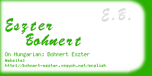 eszter bohnert business card